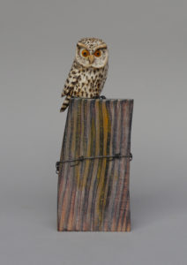 Hand Carved Wooden Sculpture 'Little Owl'