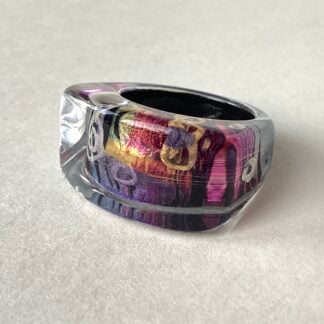 ‘Blue Mauve Oblong Ring’