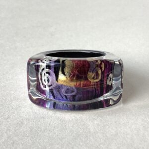 ‘Blue Mauve Oblong Ring’