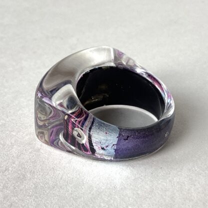‘Blue Mauve Oblong Ring’