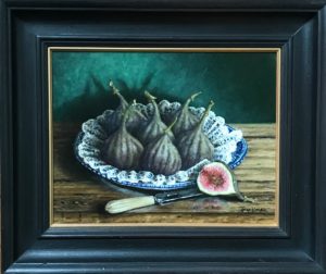 ‘Figs on Blue & White Plate'