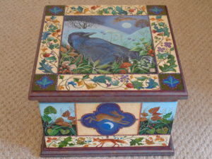 Hand Painted Wooden Box 'Sacred Night'