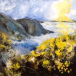 Acrylic and pastel Original painting ‘Gorse Everywhere.......and Wind’