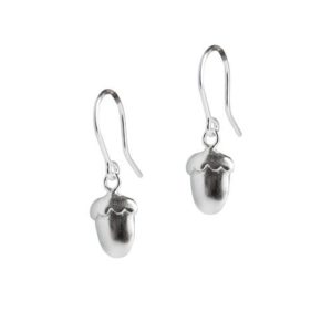 Silver Acorn drop earrings