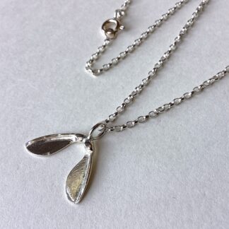 Silver Sycamore Seed Necklace
