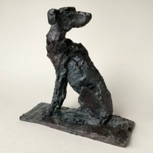 ‘Seated Dog’ Bronze Sculpture