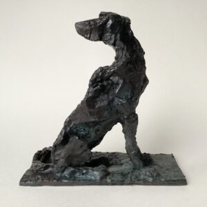 ‘Seated Dog’ Bronze Sculpture