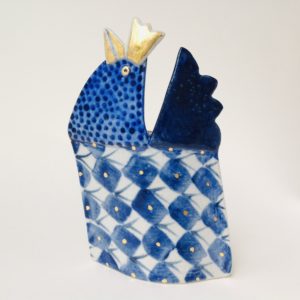 ‘Surprised Hen’ Bird Vase