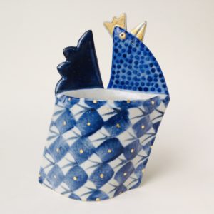 ‘Surprised Hen’ Bird Vase