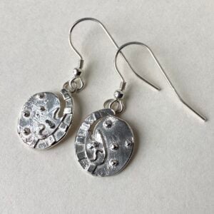 ‘Curled Cat Drop Earrings’