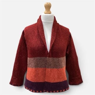 'Mosaic Jacket in Bordeaux'