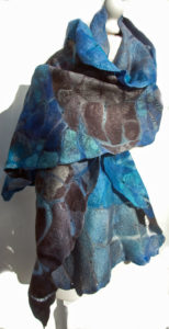 Blue Margilan Wool Wrap