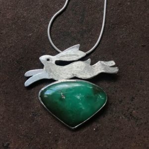 ‘Leaping Hare' on Chrysocolla