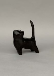 Hand carved wood sculpture Haughty Cat