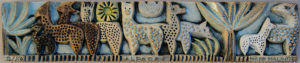 Ceramic Relief Alpacas