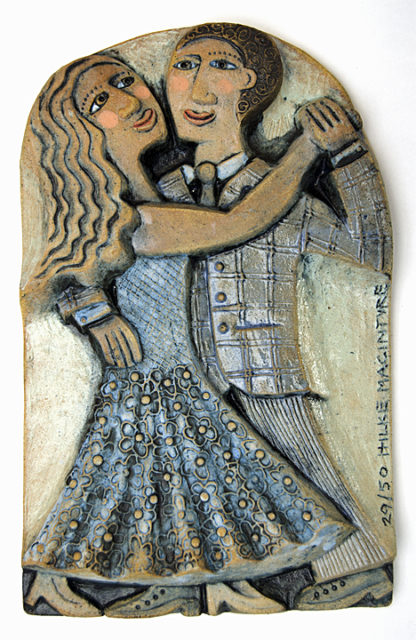 'Dancing' Ceramic Relief