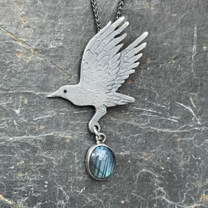 As the Crow Flies Silver Pendant