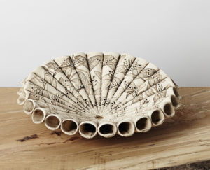 Ceramic Medium Spotty Leaf Cone Bowl