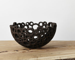 Ceramic Small Dark Circles Bowl