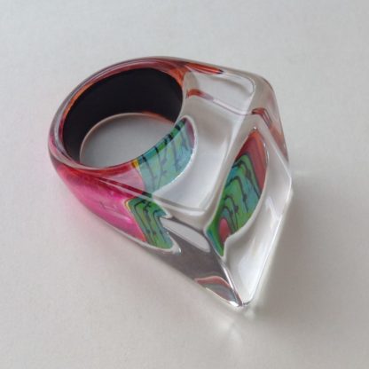 'High Slant' Ring in Candy Floss