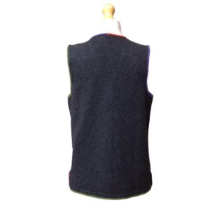 Charcoal Long Back Button Waistcoat