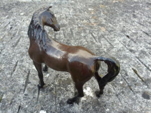 Bronze Standing Horse with head turned