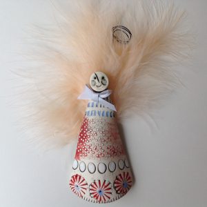 Angel Hang Up Apricot Feathers