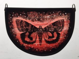 “Stained Glass Panel  Starry Red Underwing”