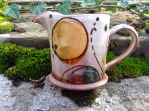 Slip Decorated Earthenware  Circles Straight sided Jug