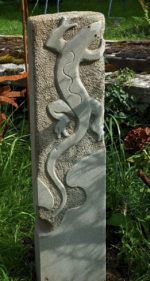 Hand Carved Forest Of Dean Stone Unique ‘Lizard’ 