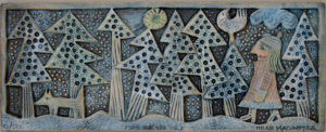 Ceramic Relief ‘Fir trees in the snow'