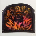 “Stained Glass Panel  Bonfire Kettle”
