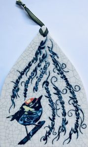 Firecrest - Pointed Arch Raku Tile