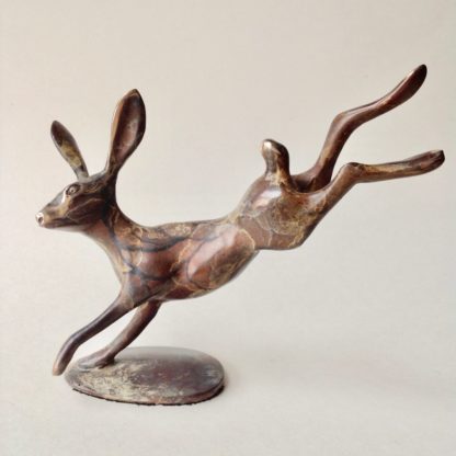 Leaping Hare with Patination