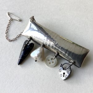 Silver 'Charming Bar' Brooch