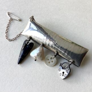 Silver 'Charming Bar' Brooch