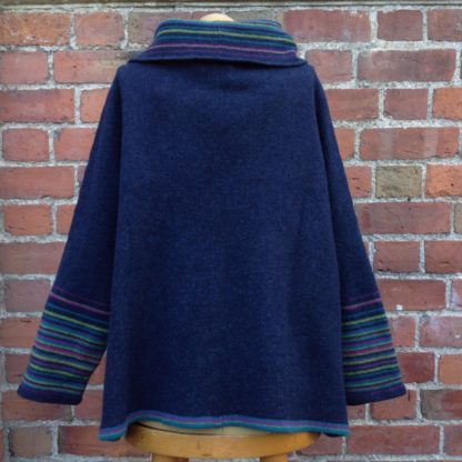 'Indigo Brights Stripy Collared Sweater'