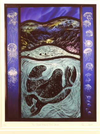 Print of stained glass panel  