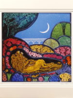 Print of stained glass panel   ‘Like the Sun in the Arms of the Moon'