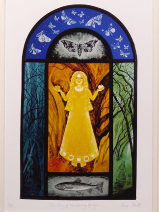Print of stained glass panel   ‘The Song of the Wandering Aengus’