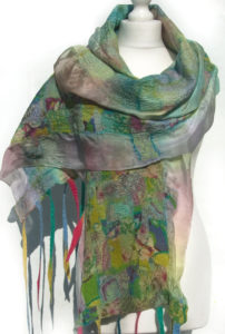 'Nuno Felted Wrap 'Spring Renewal'