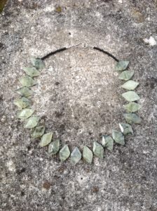 Necklace with Prehnite and Onyx