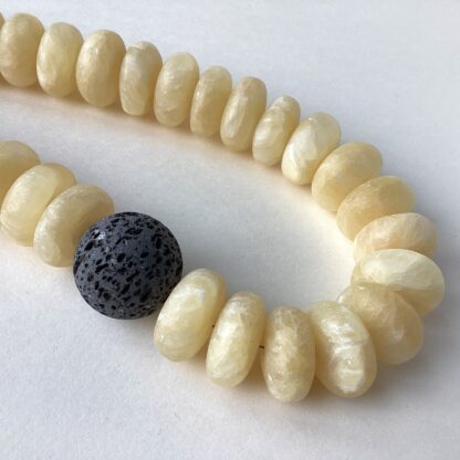 'Calcite & Lava Necklace'