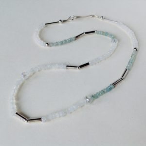 Rock Crystal with Aquamarine Necklace