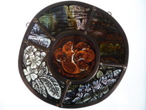 ‘“Stained Glass panel  Weasels' Nest”