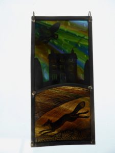 '“Stained Glass panel  House on the Hill”