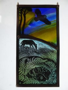 ‘“Stained Glass panel  Fawn”