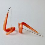 Twirl Earrings in Tangerine