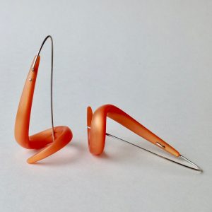 Twirl Earrings in Tangerine