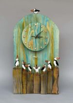 Puffin Clock with Fish Pendulum